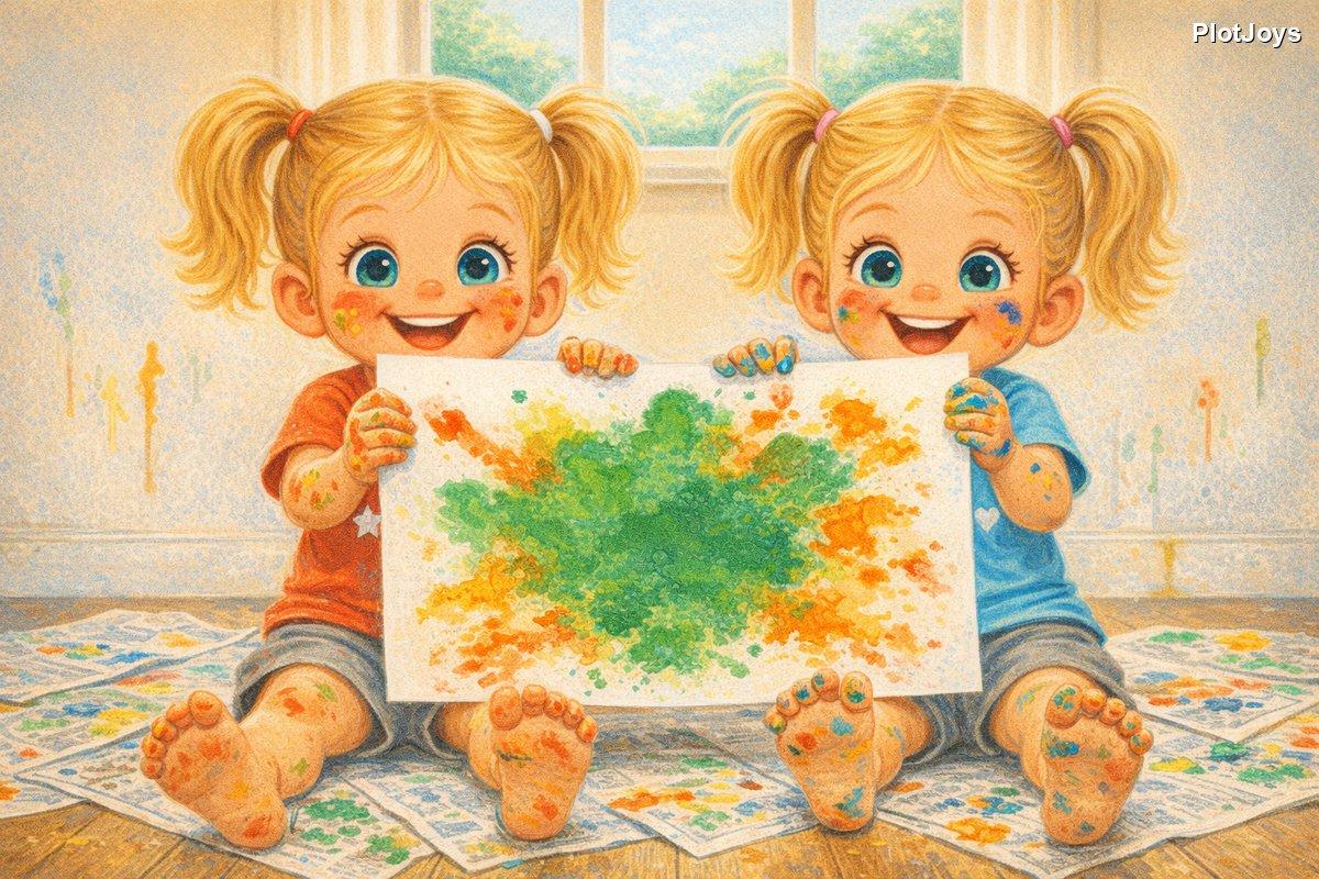 A vivid splash of green appearing on the canvas