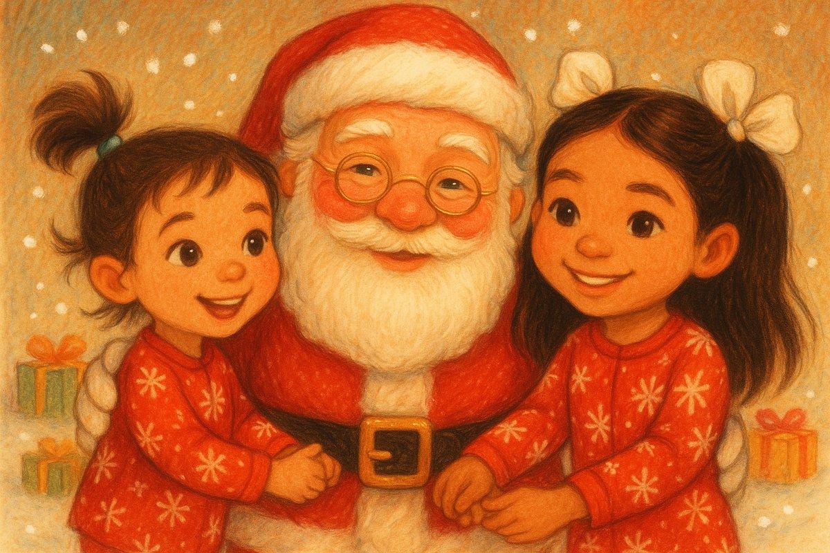 Santa explaining the snowstorm scattered his presents