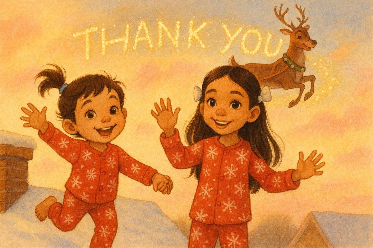 Santa's sleigh lifting off with a magical whoosh