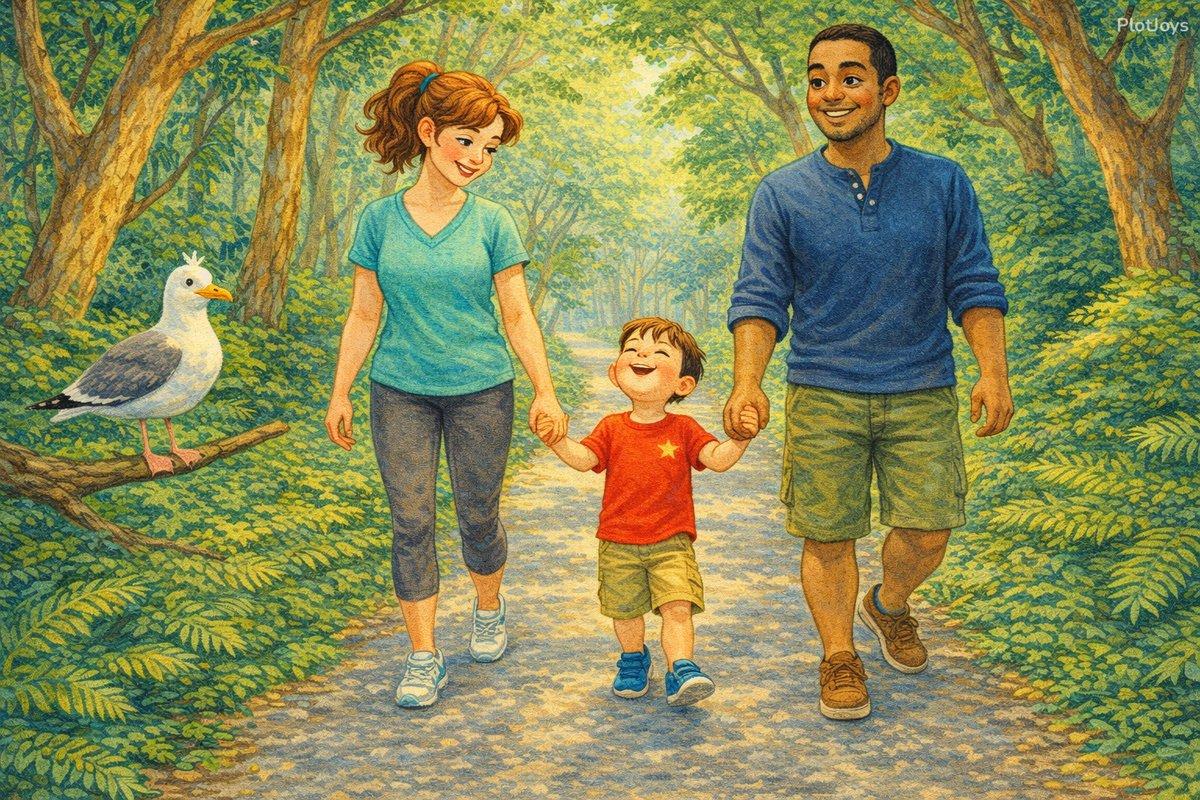 Ethan exploring Golden Gate Park with his parents