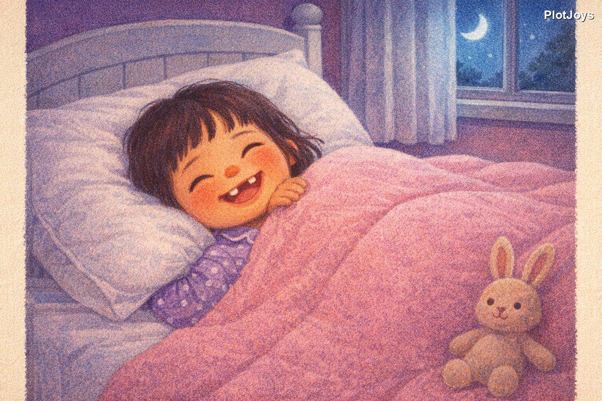 The tiny tooth going under the pillow, JiaLin closing her eyes tight