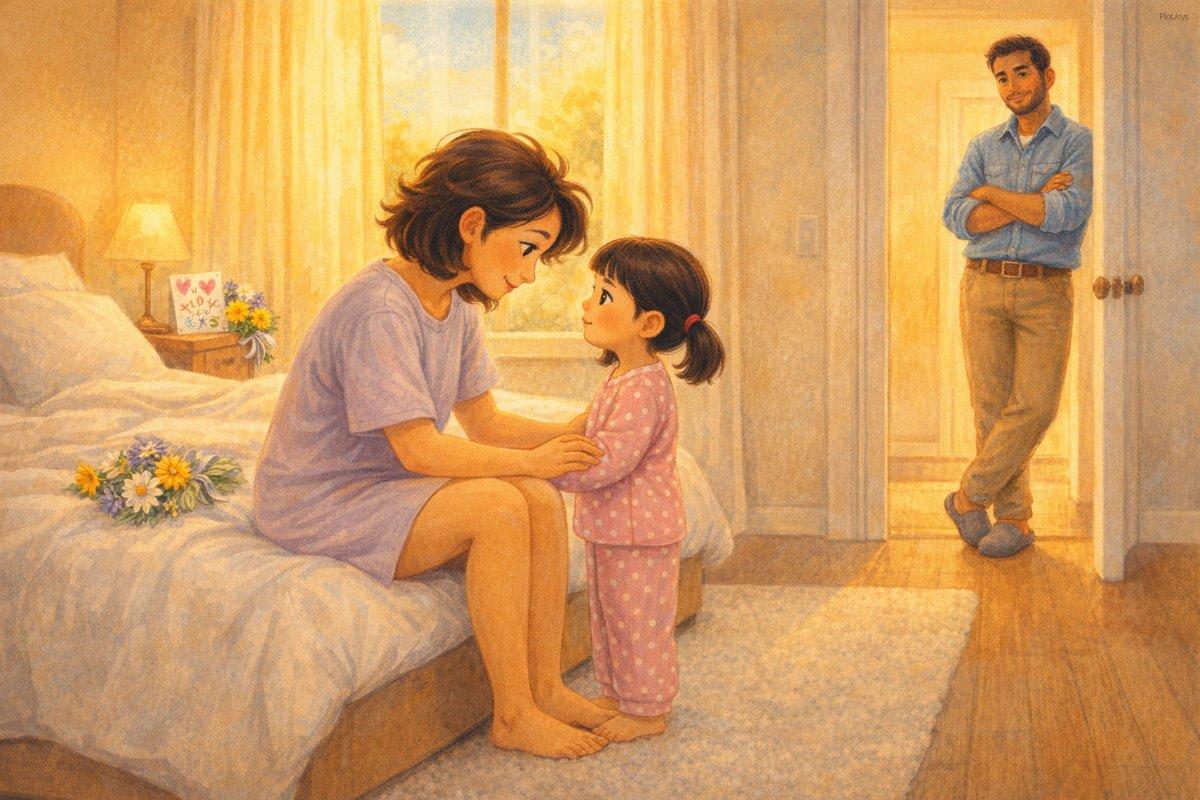 Dao sitting on the edge of the bed, JiaLin standing between her knees. Dao's hands on JiaLin's arms, looking into JiaLin