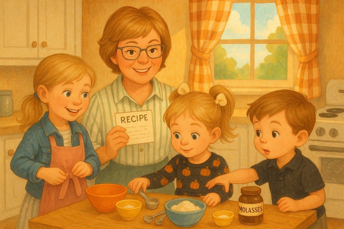 Grandma announcing it's time for the gingerbread house