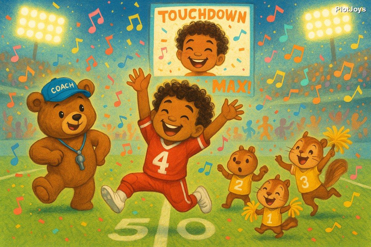 Everyone on the field dancing and singing together