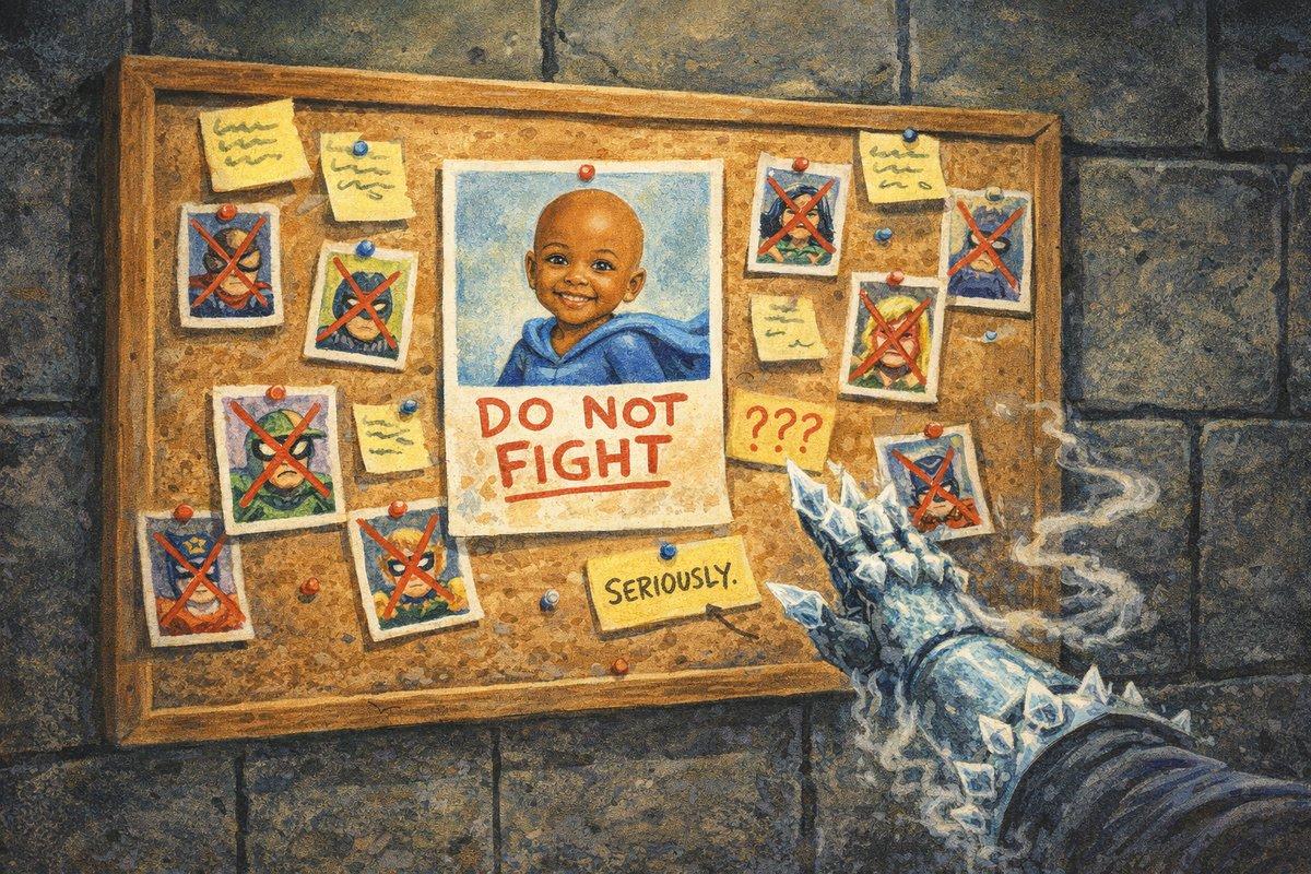 A villain list with Maya's name crossed out: DO NOT FIGHT