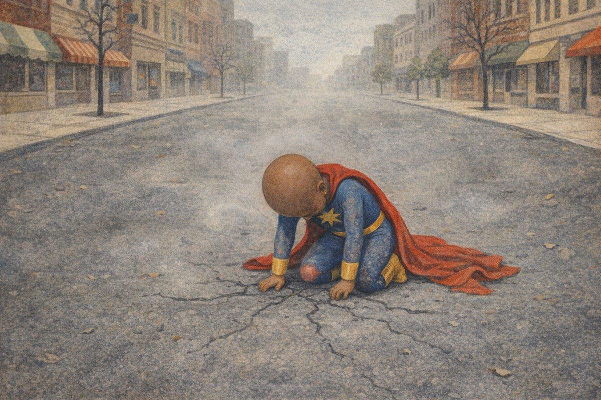 Maya tumbling and hitting the ground hard