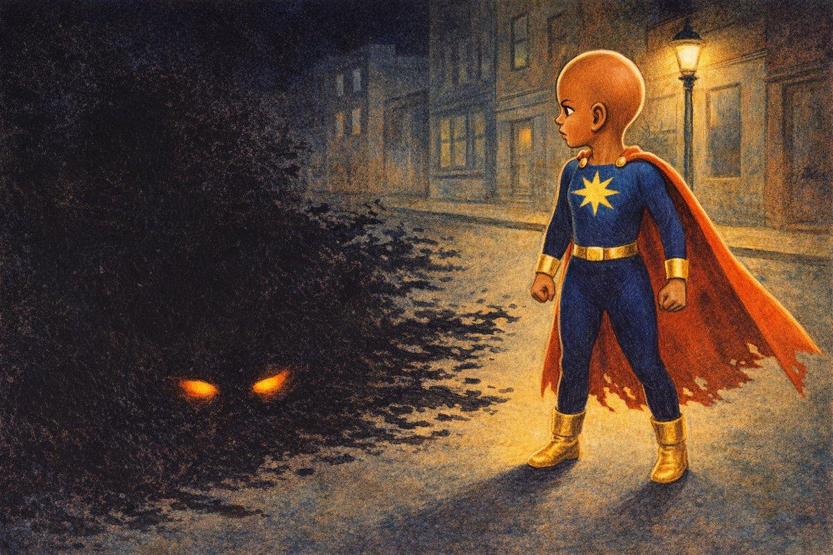 Shade whispering in darkness, making things disappear