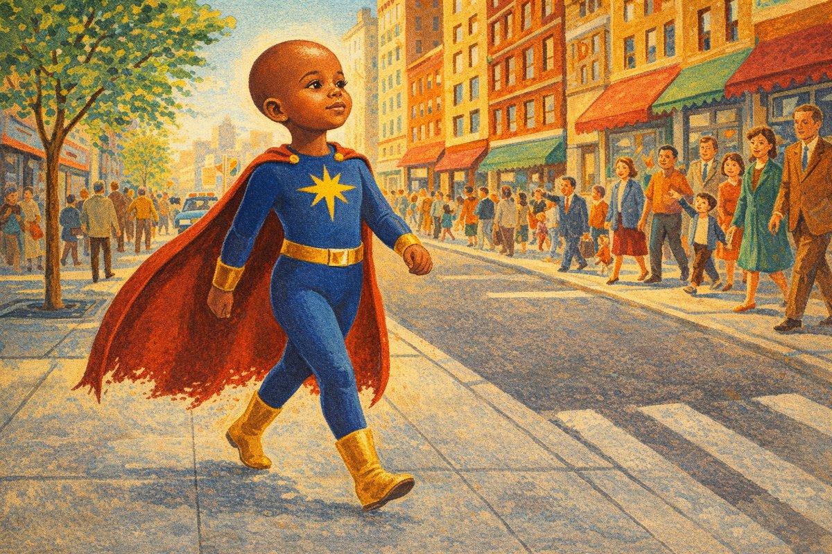 Maya walking through a crowd as people stare