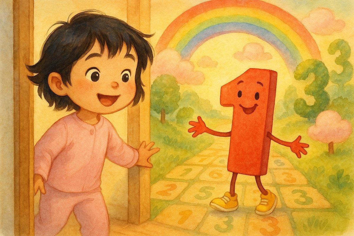 Number One standing tall and welcoming Mia to Numberland