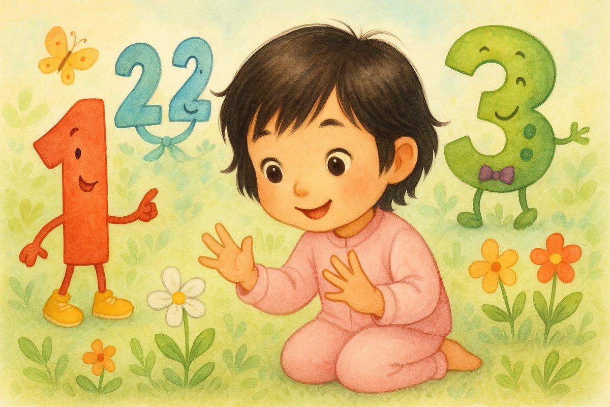 Numbers showing Mia math magic hidden in flowers