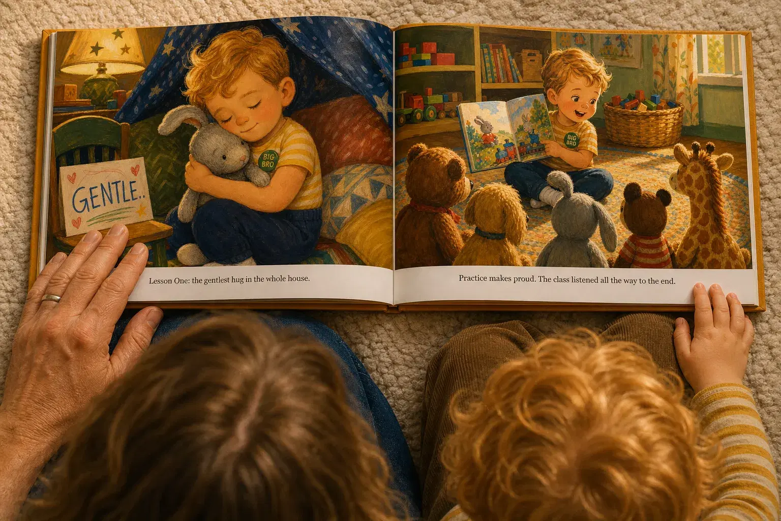 A page from a personalized PlotJoys keepsake