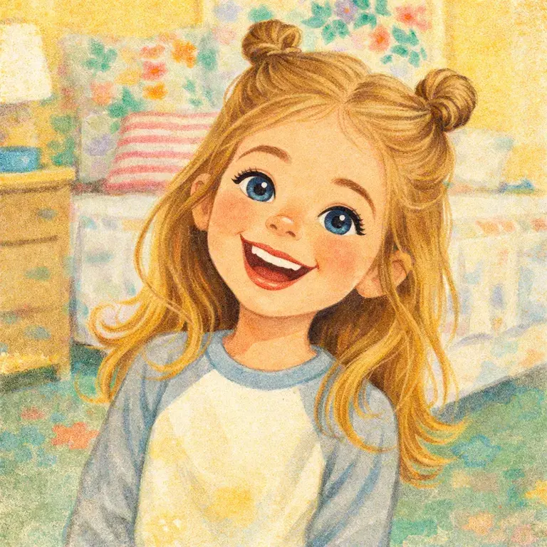 The double buns — storybook character