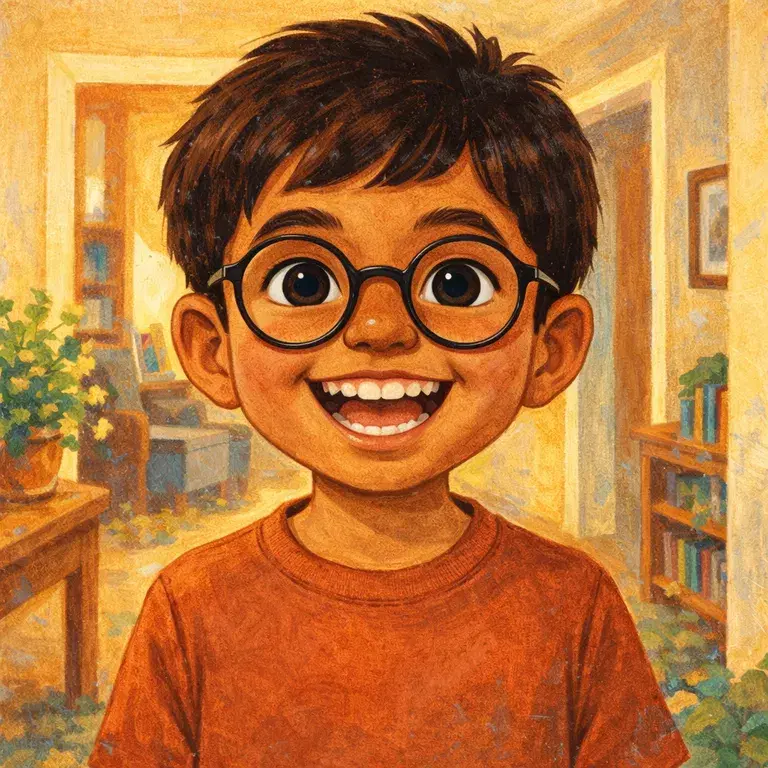 The round glasses — storybook character