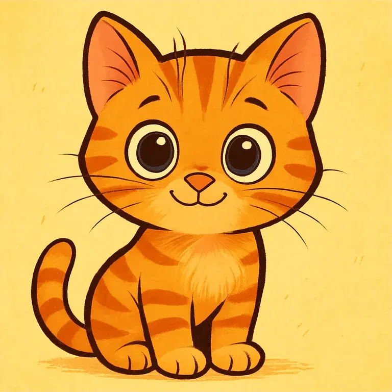 The tabby kitten — storybook character