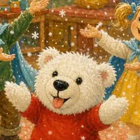 A beloved bear as a storybook character