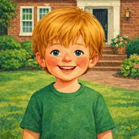 A child as a storybook character